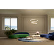 Lustra Oblige moderna aurie cu cristale, dimmabila in 3 pasi, LED 50W/6000lm, 3000K/4000K/6000K, CRI90, IOB PS+M 11, Incanti